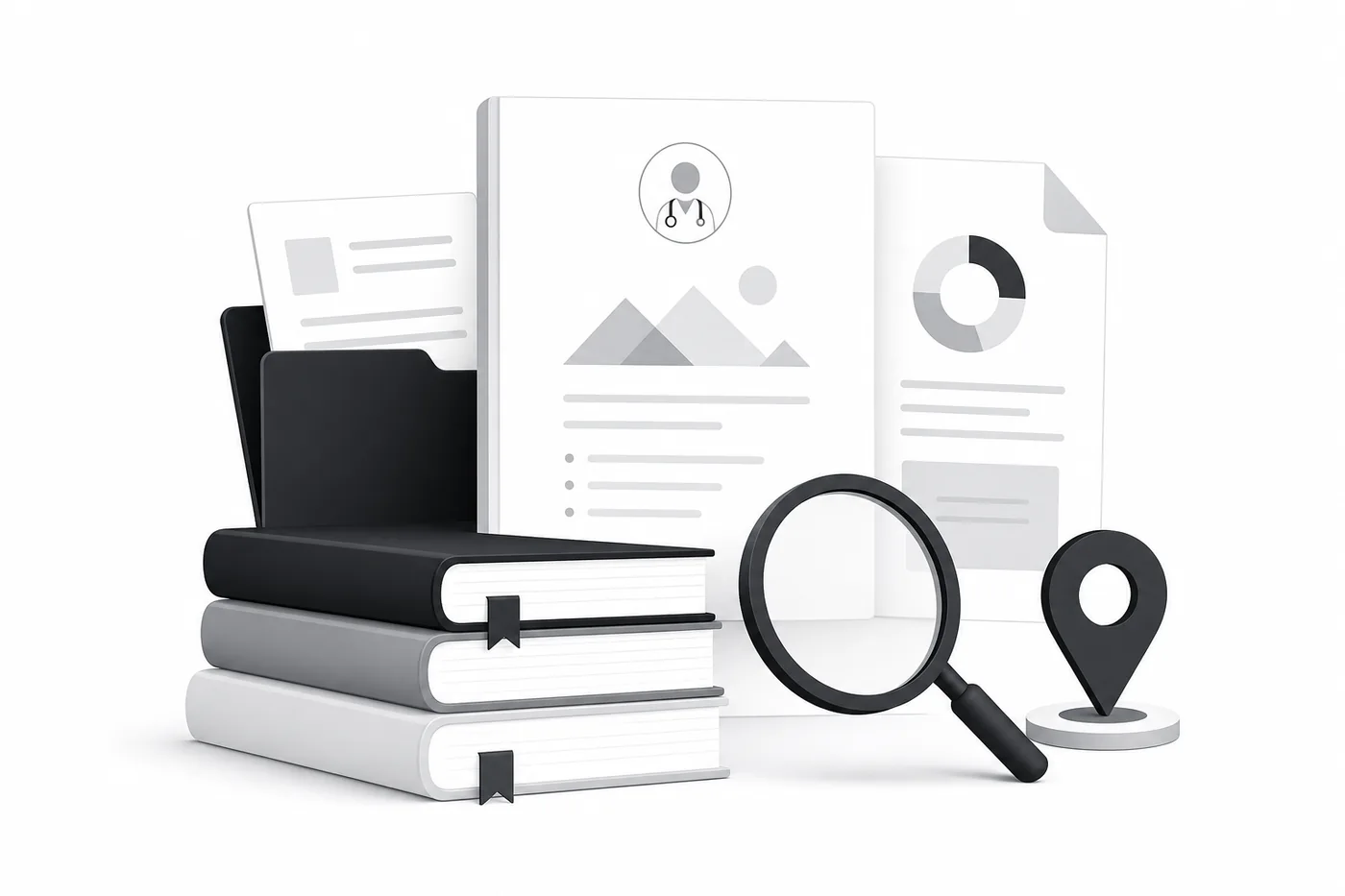 SEO and Google Maps guides for clinics illustration