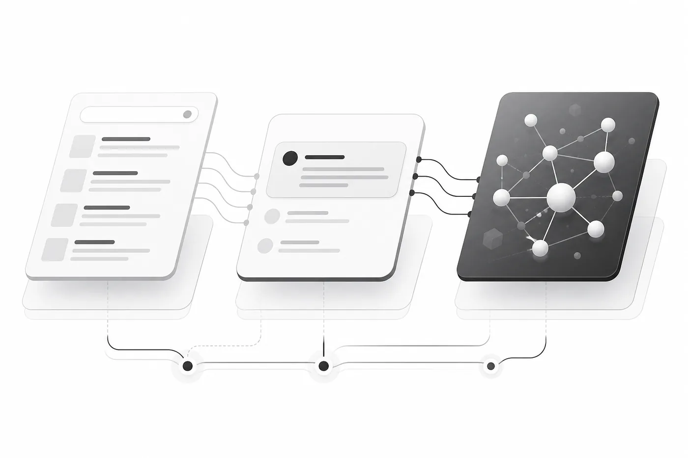 SEO, AEO and GEO search layers illustration