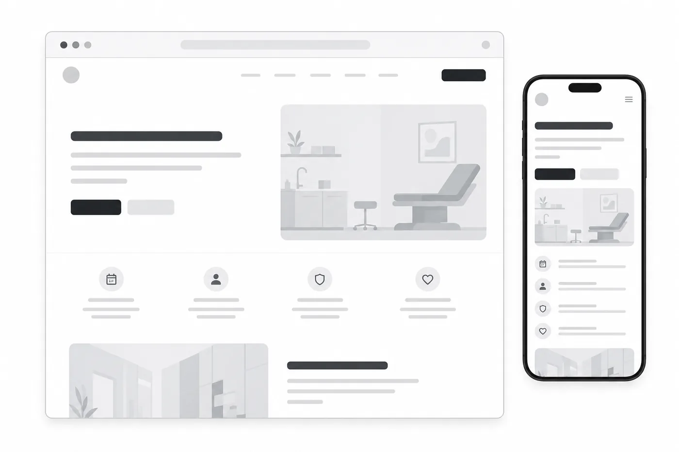 Next.js website on desktop and mobile illustration